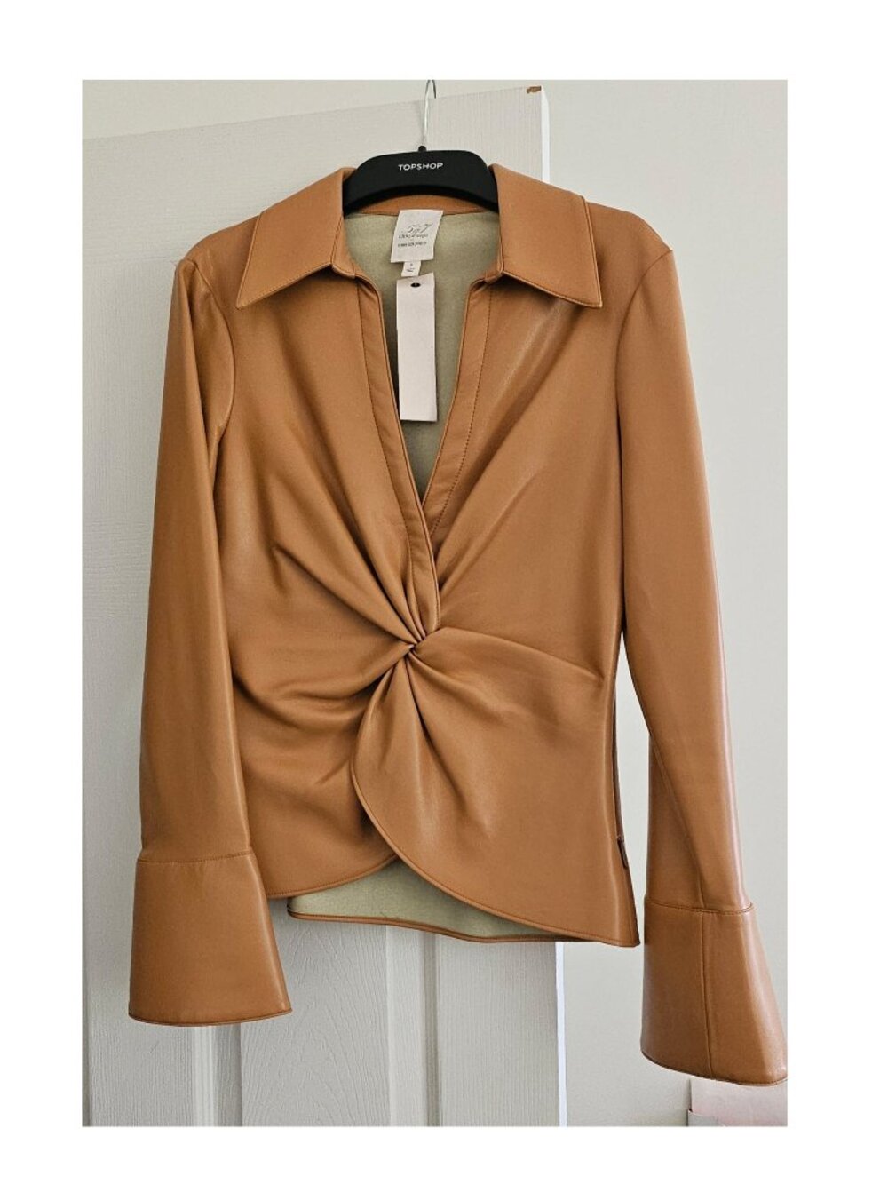 Cinq á Sept Faux Leather top